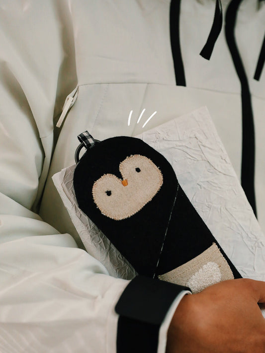 Penguin Sunglass Pouch & Bag Charm for Travel