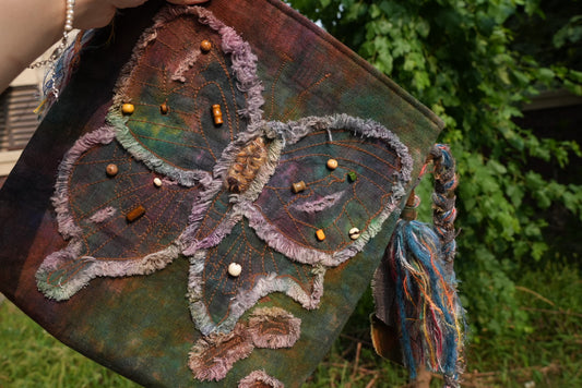 Fallen Leaf Butterfly Crossbody Bag