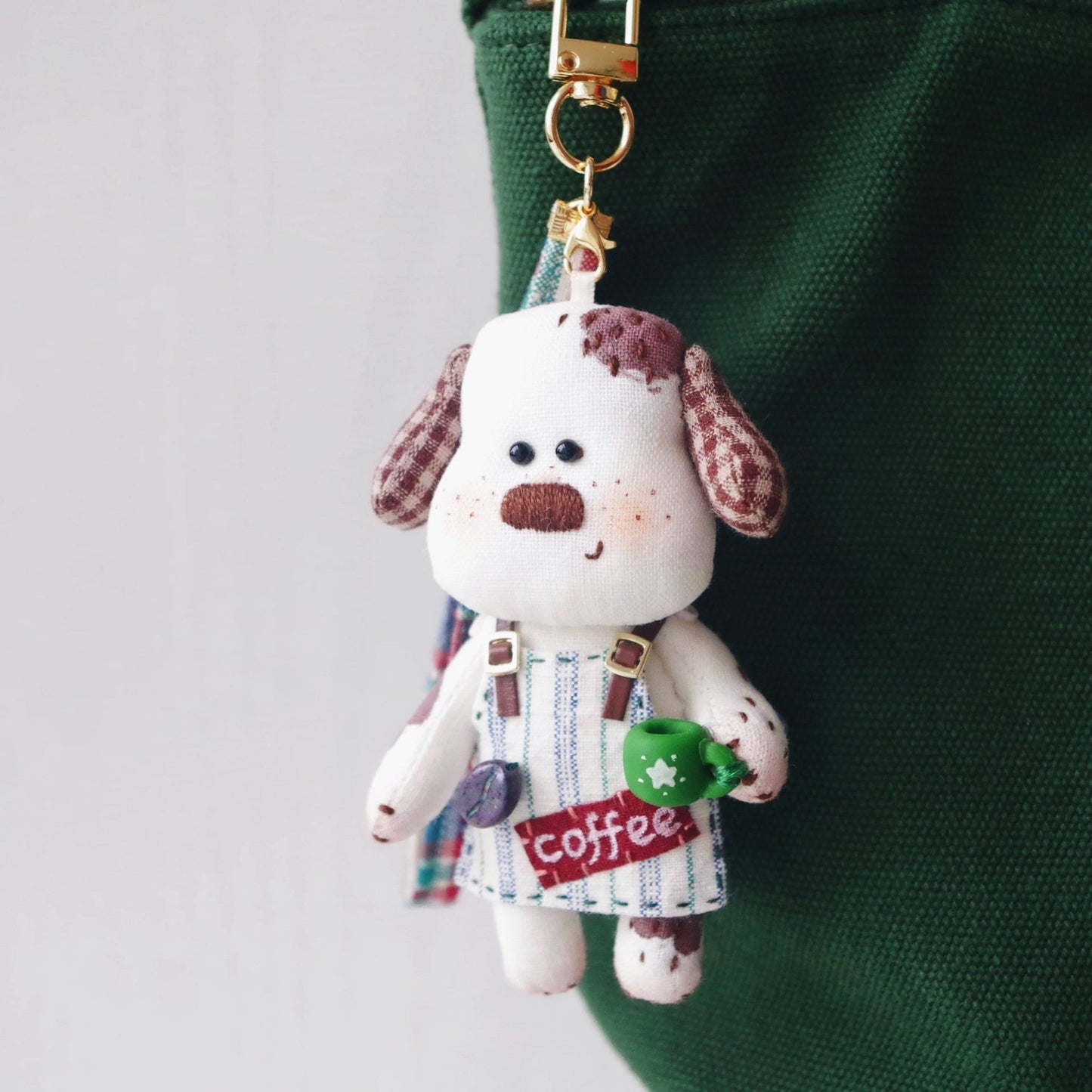 Artist Doggy Charm – Handmade Mini Dog Bag Charm - Made by Frey