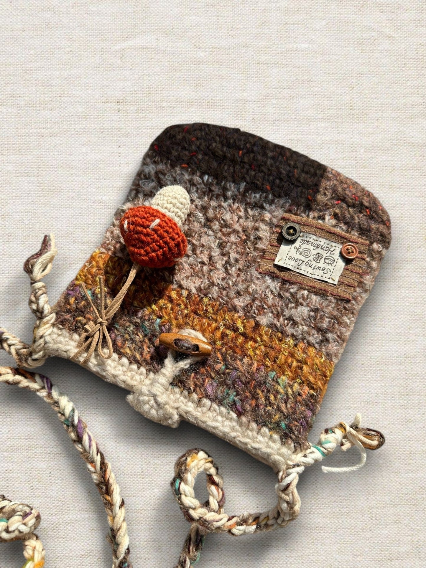 Autumn - Inspired Mushroom Crossbody Bag - Made by Frey
