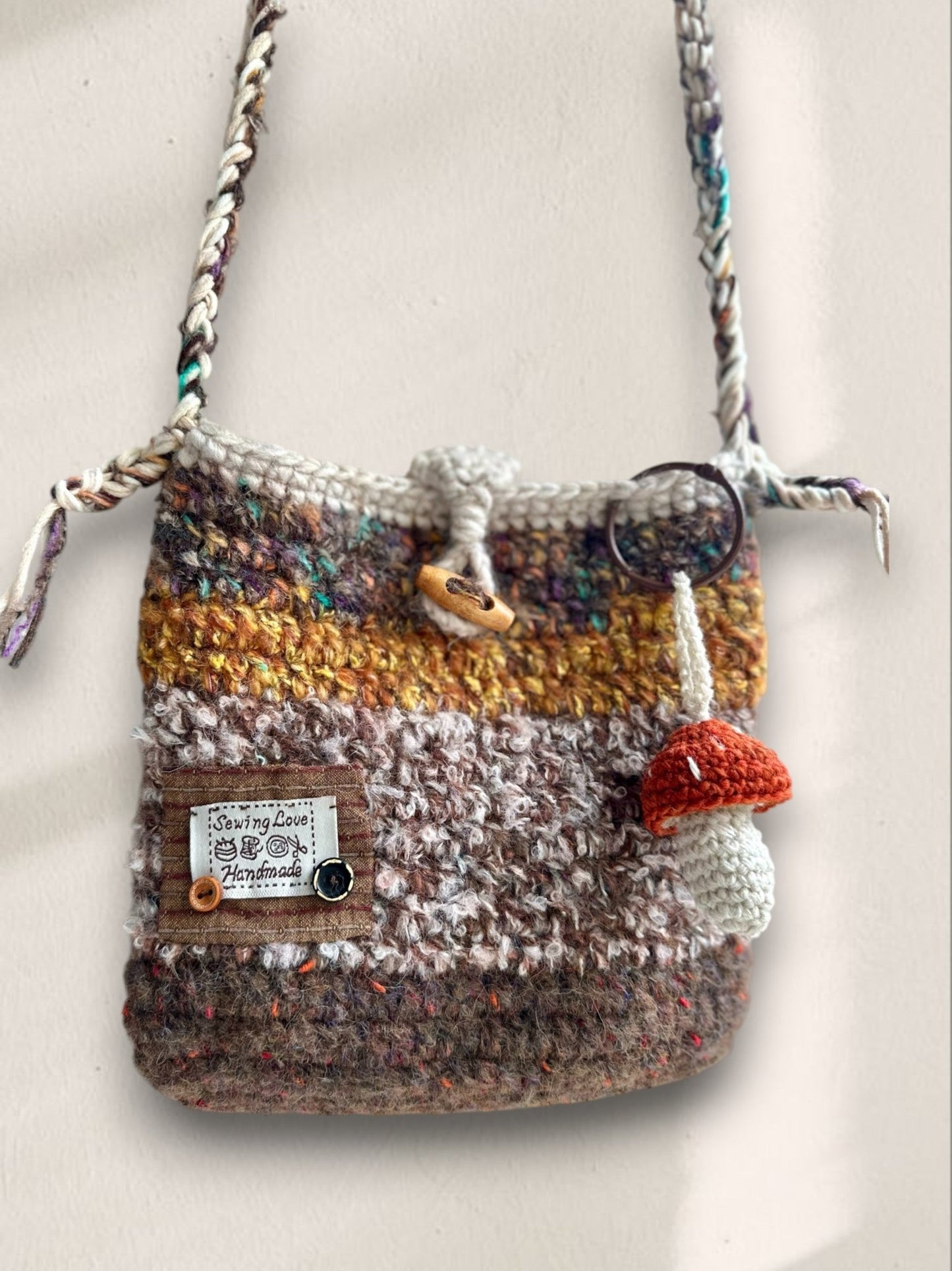 Autumn - Inspired Mushroom Crossbody Bag - Made by Frey