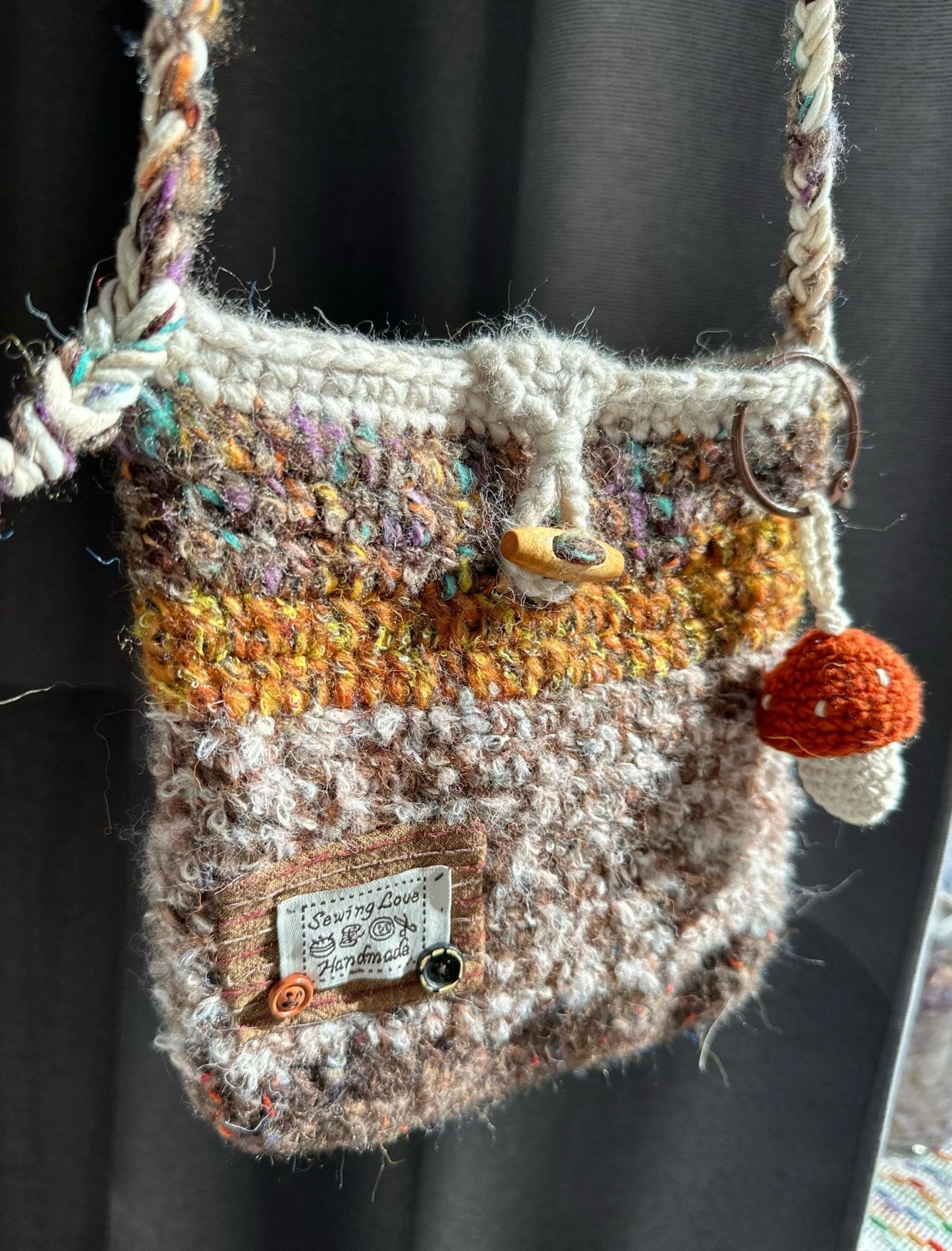 Autumn - Inspired Mushroom Crossbody Bag - Made by Frey