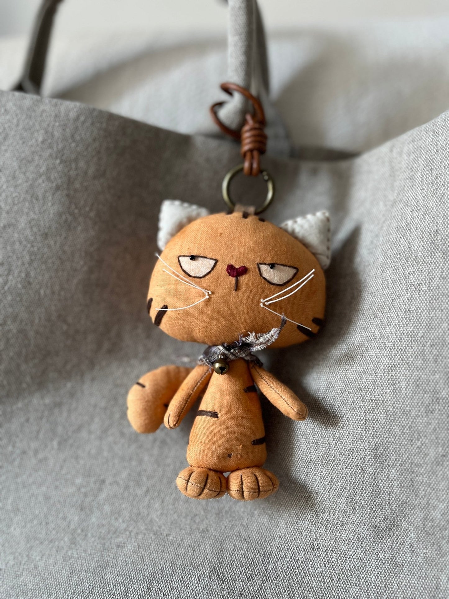 Big, Bold, Grumpy Cat Fabric Charm - Made by Frey