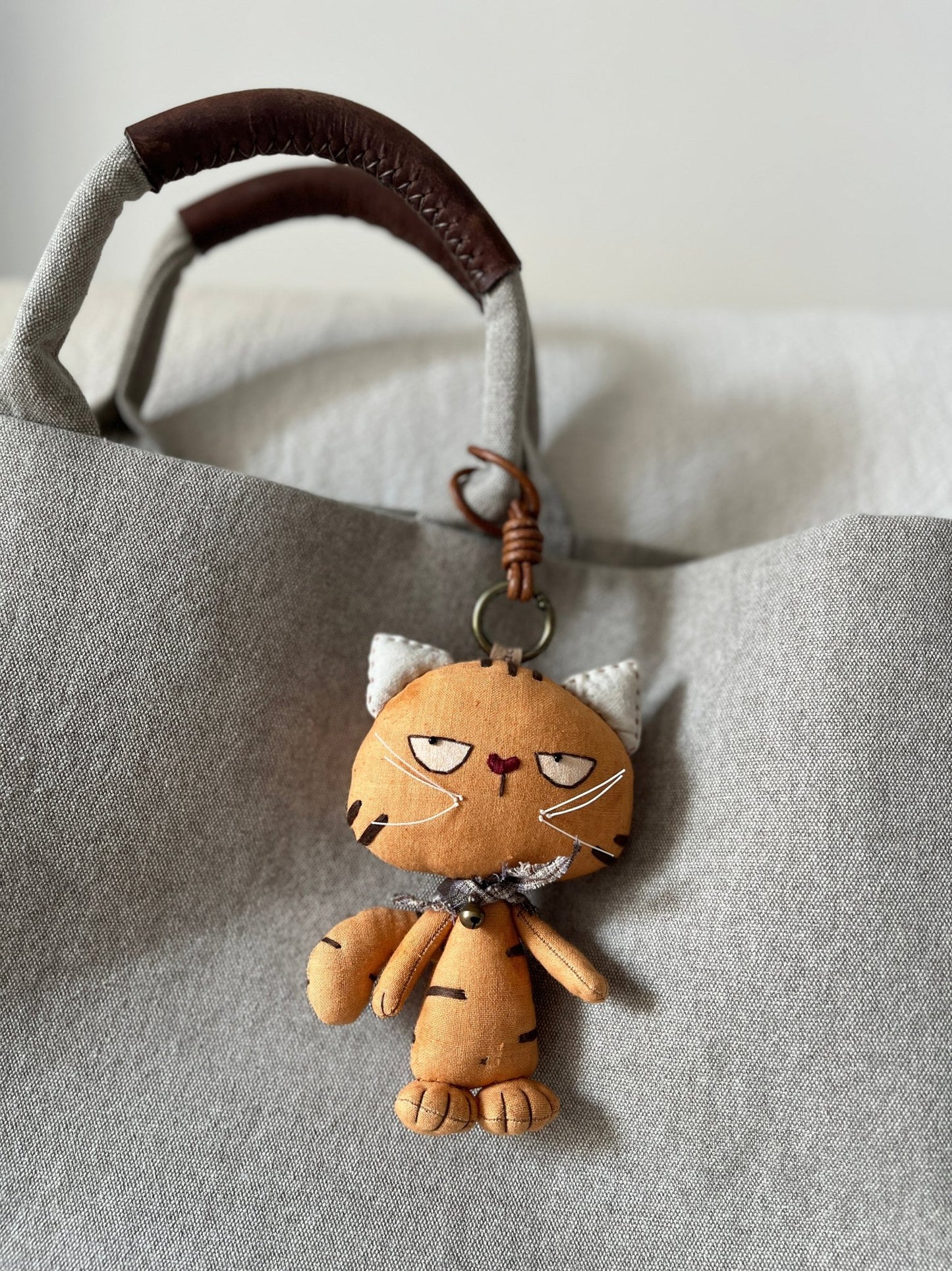 Big, Bold, Grumpy Cat Fabric Charm - Made by Frey