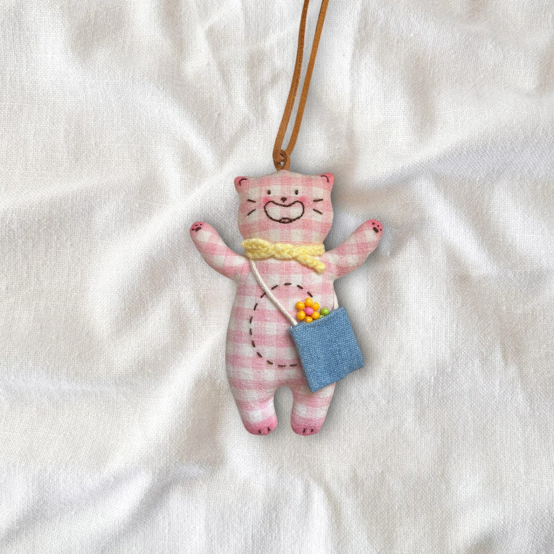 Cat Bag Charm & Necklace - Made by Frey