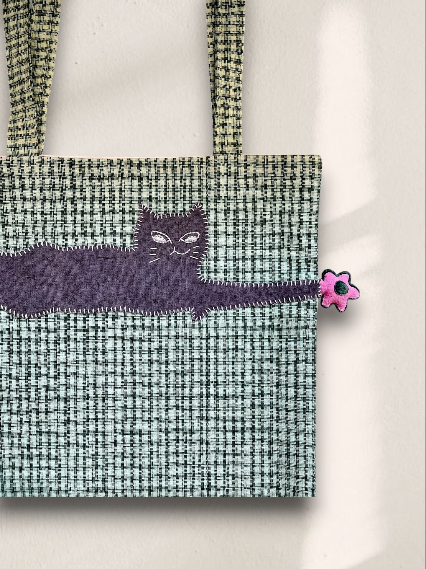 Cat & Cherry Blossom Tote - Made by Frey