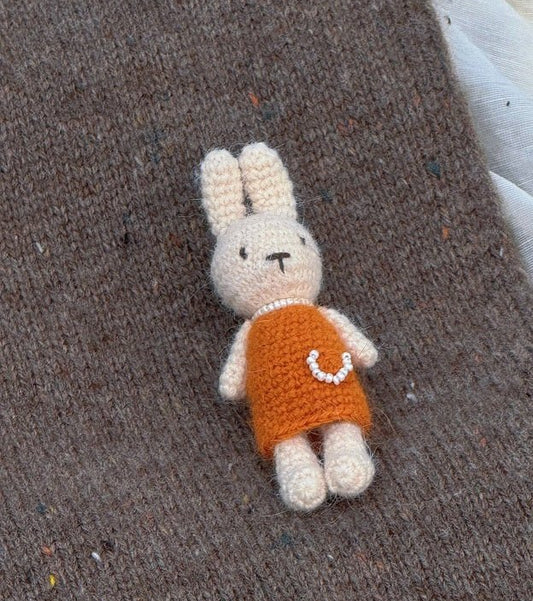 🐇 Crochet Bunny Brooch - Made by Frey