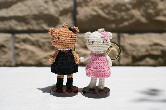 Crochet Kitty Charm (Limited handmade edition) - Made by Frey