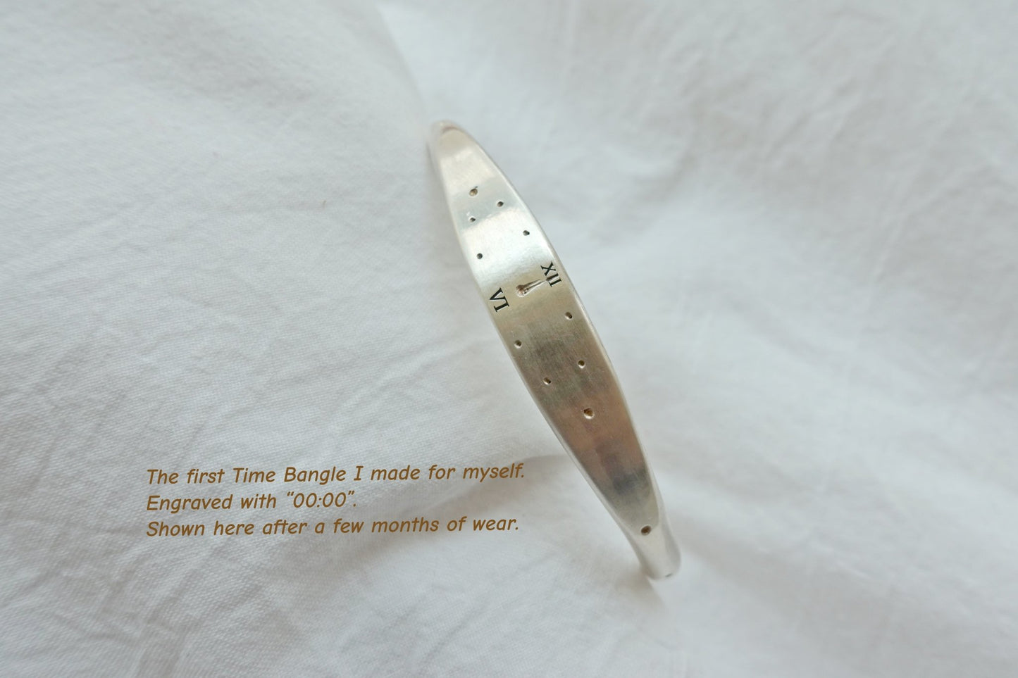 Custom Handcrafted 999 Fine Silver Bangle 43g - Made by Frey