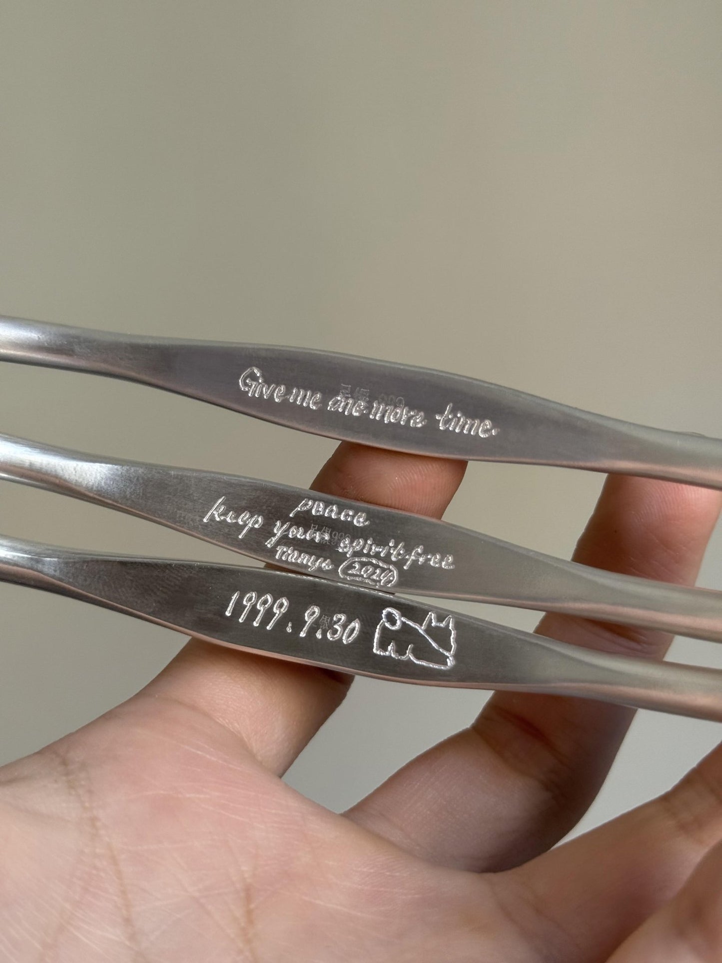 Custom Handcrafted 999 Fine Silver Bangle - Made by Frey