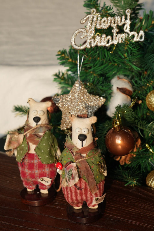 Dusty Bear Bag Charm · Hand-Shaped Details & Distressed Finish - Made by Frey