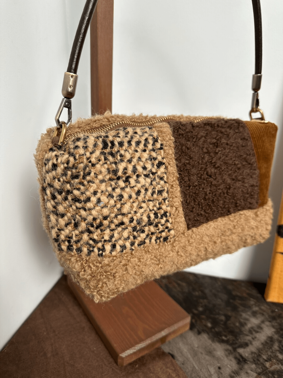 Earth - Toned Patchwork Multi - Carry Shoulder Bag - Made by Frey