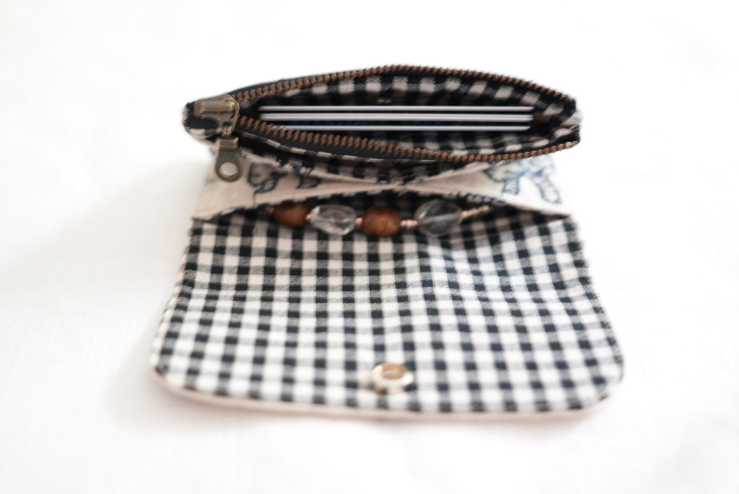 Embroidered Leopard Zip Card & Coin Pouch - Made by Frey