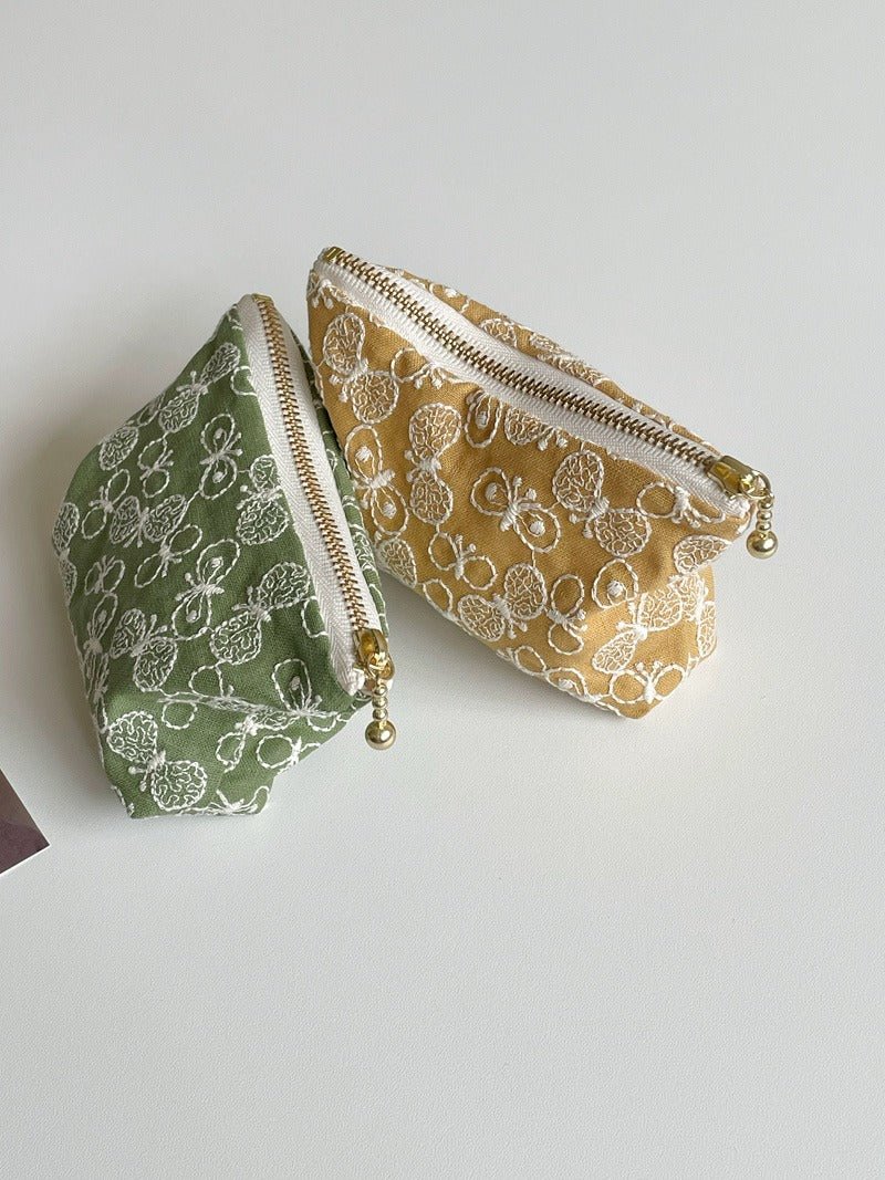 ESSENTIALS POCKETS — Embroidered Cotton Coin Pouch - Made by Frey