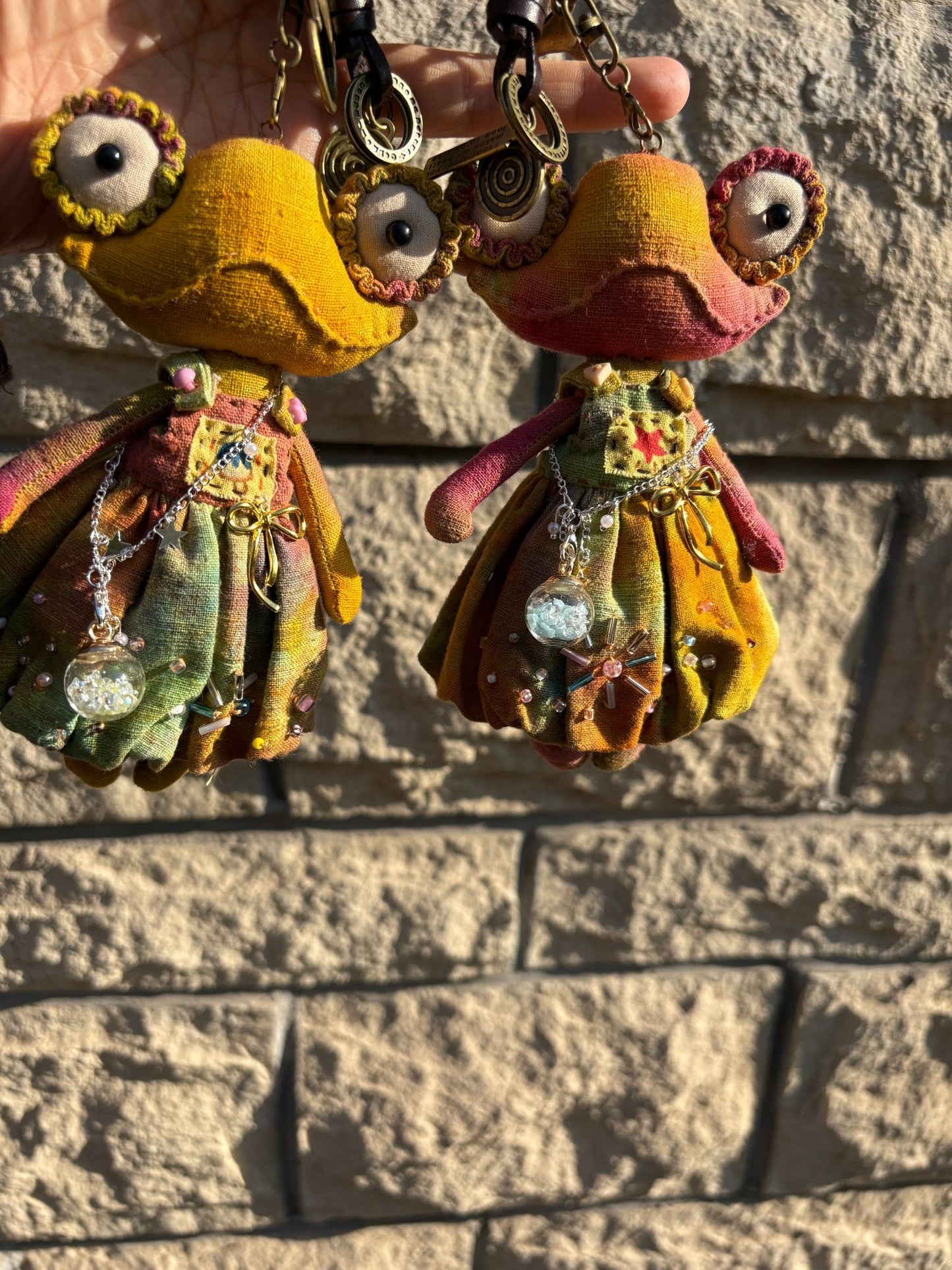 Frog Princess – Hand - Dyed Fabric Charm (Limited Edition) - Made by Frey