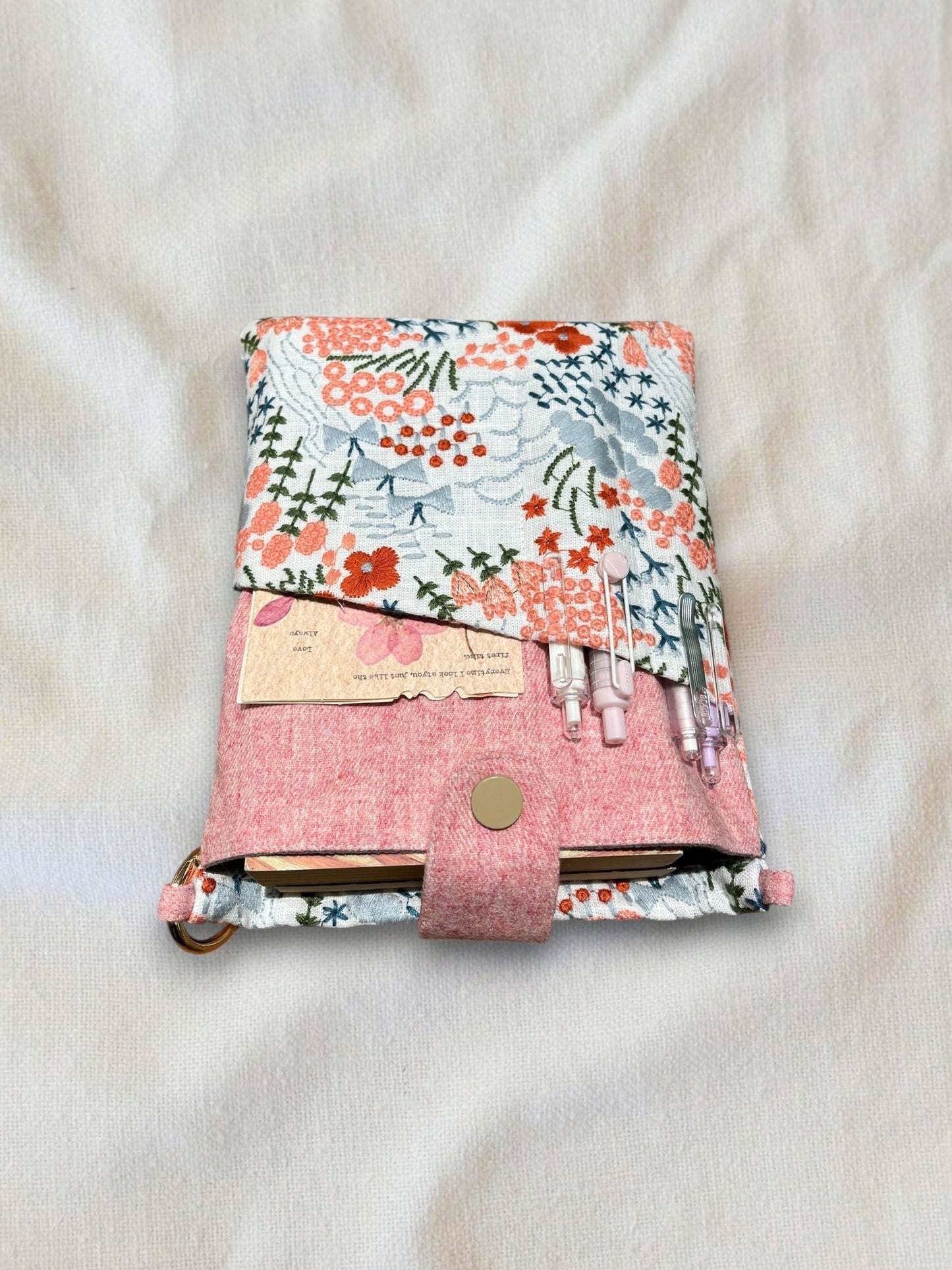 Functional Embroidered Book Sleeve - Made by Frey