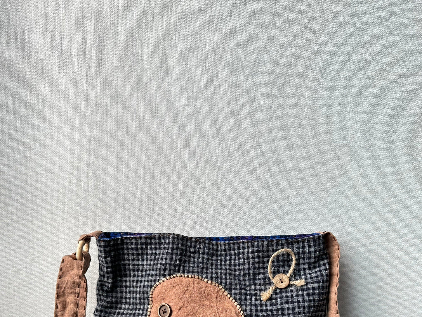 Handmade Crossbody Bag - Hand - Stitched Fish Design - Made by Frey