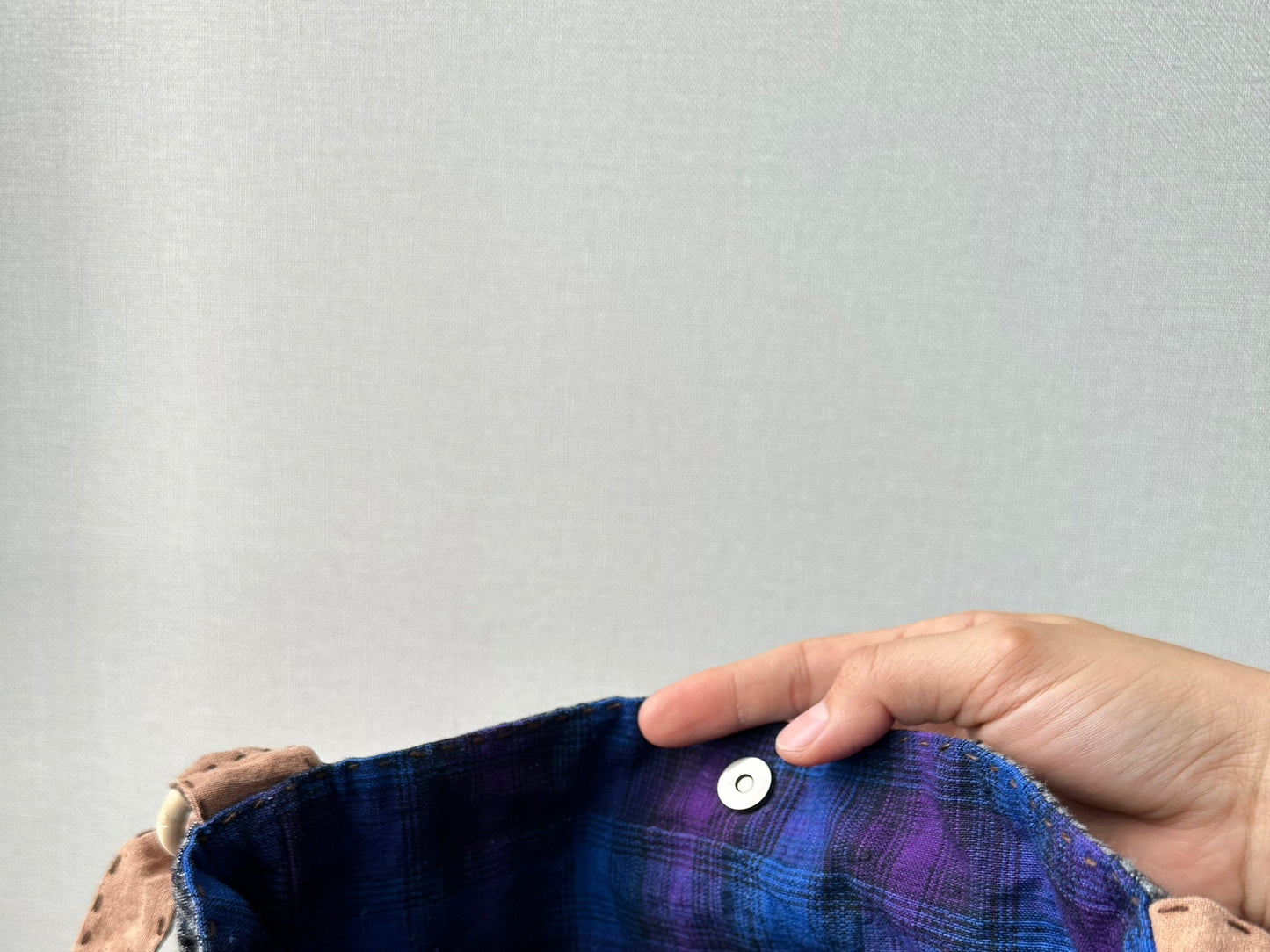 Handmade Crossbody Bag - Hand - Stitched Fish Design - Made by Frey