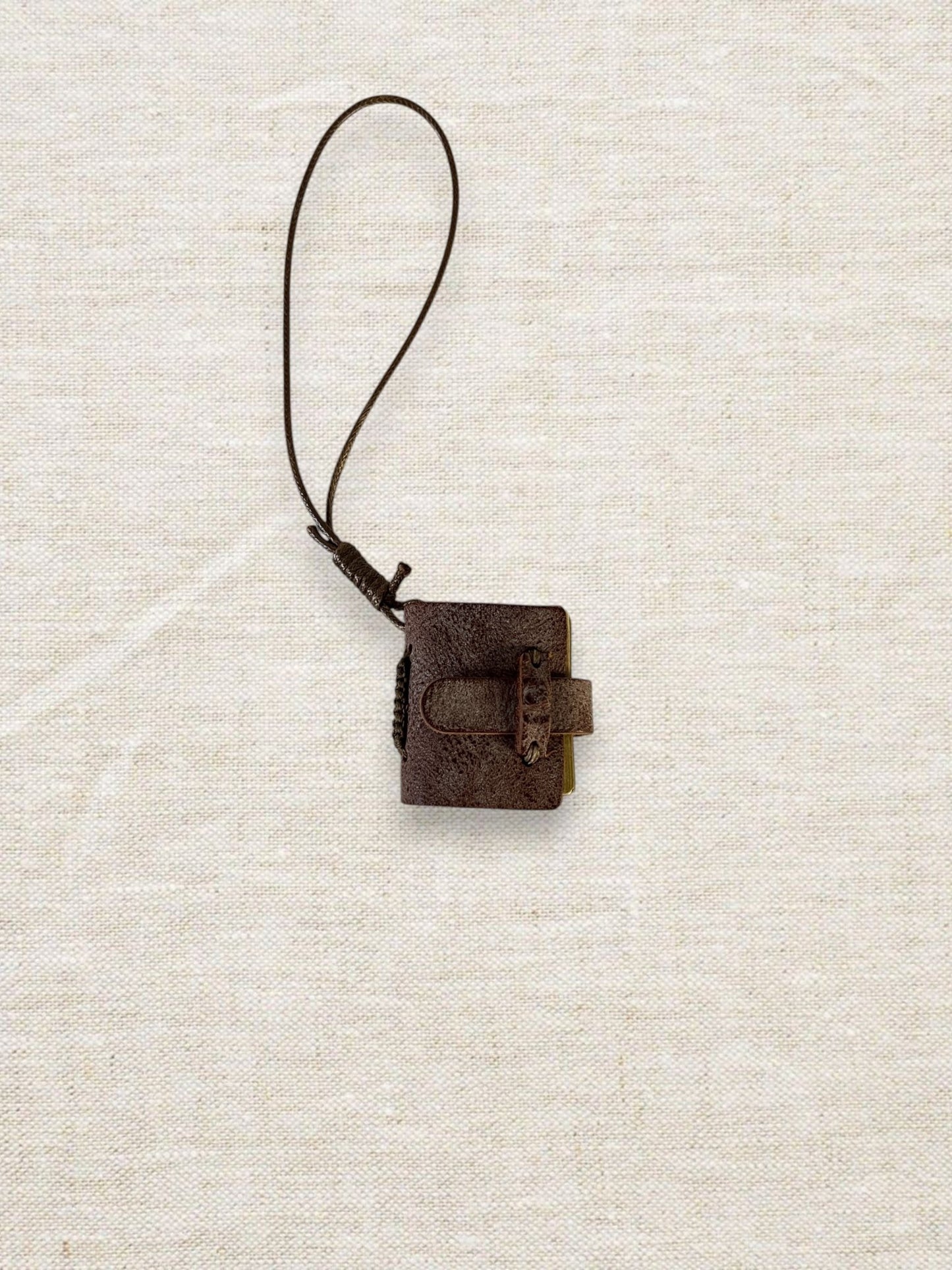 Handmade Mini Leather Notebook Charm - Made by Frey