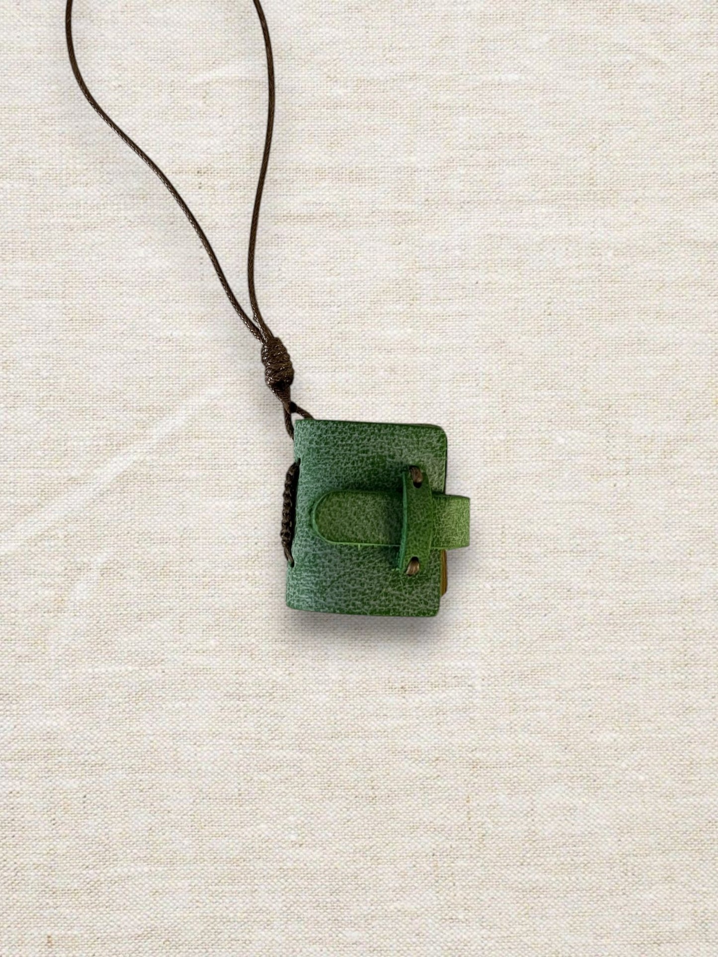 Handmade Mini Leather Notebook Charm - Made by Frey