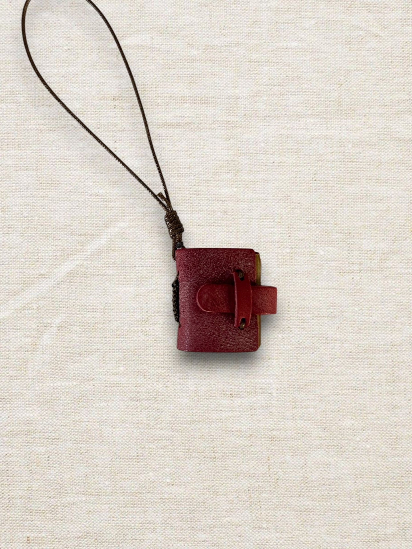 Handmade Mini Leather Notebook Charm - Made by Frey