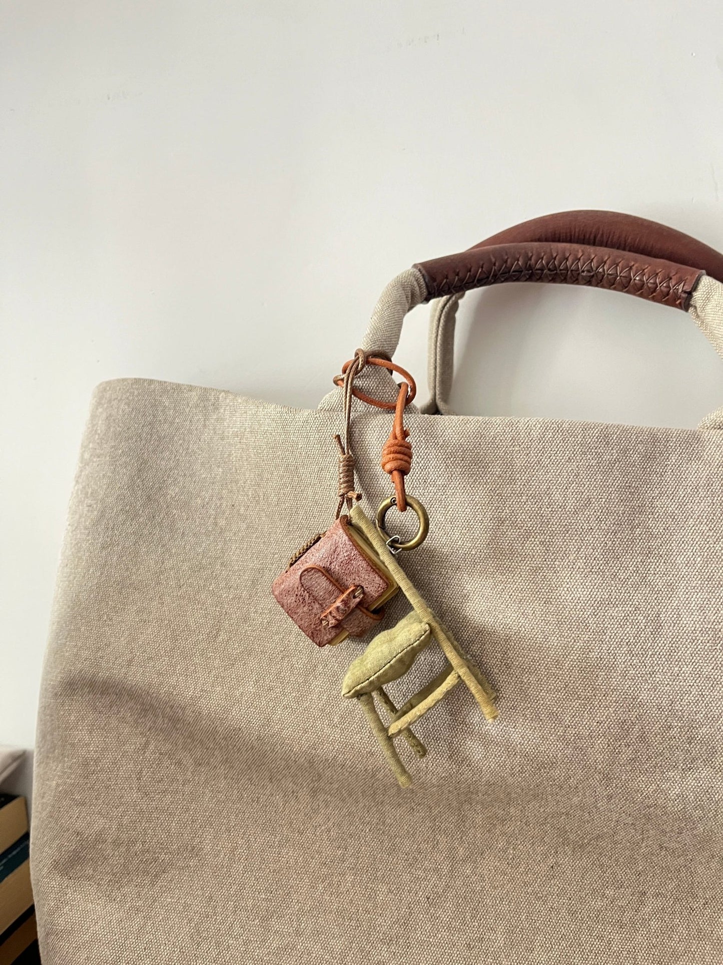 Handmade Mini Leather Notebook Charm - Made by Frey