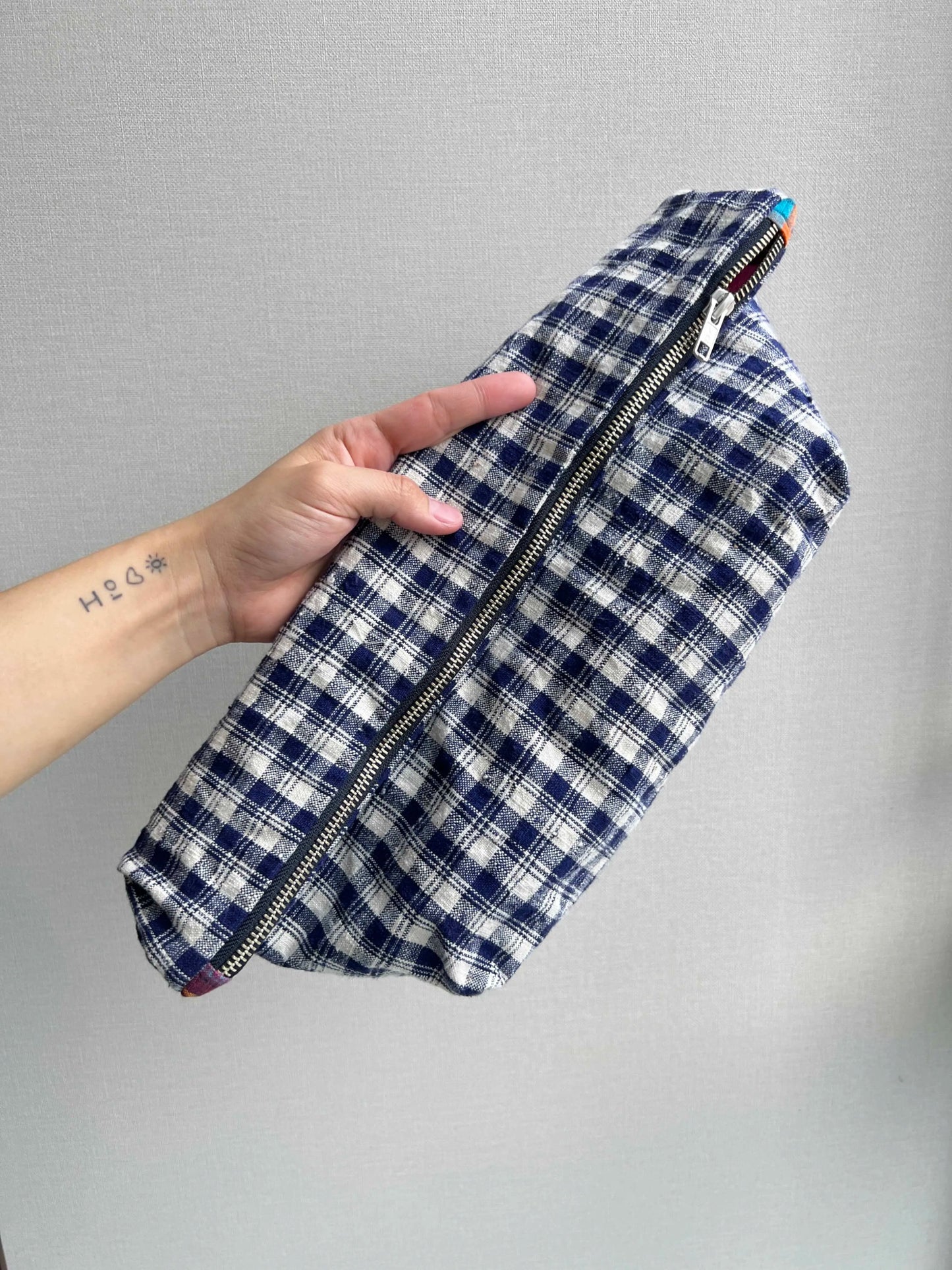 Handwoven Plaid Tote (2 - Piece Set) - Made by Frey