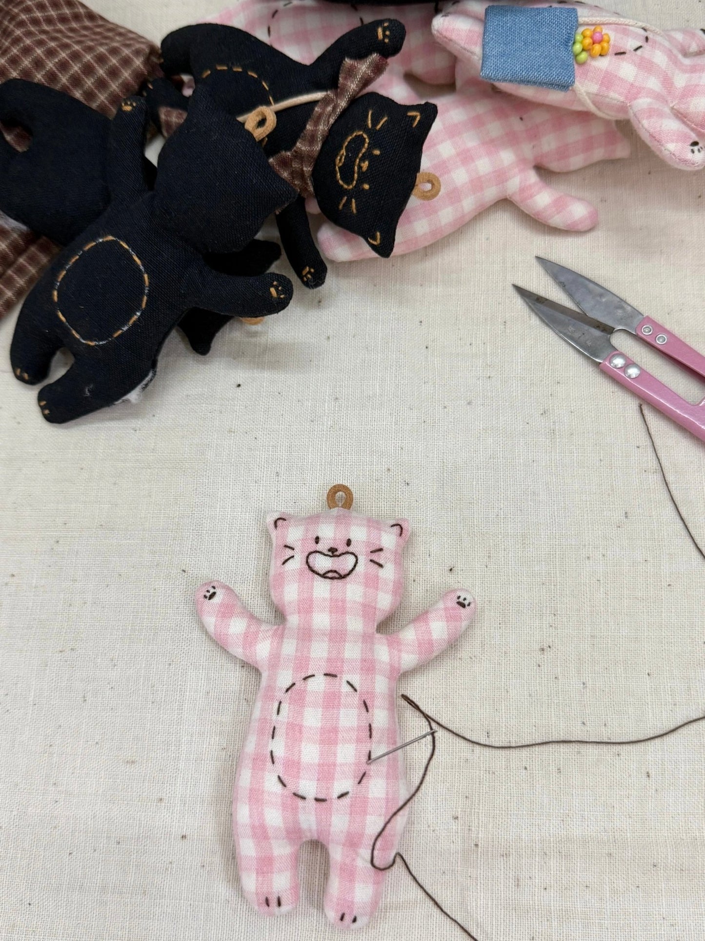 Happy & Angry Kitty Bag Charm - Made by Frey