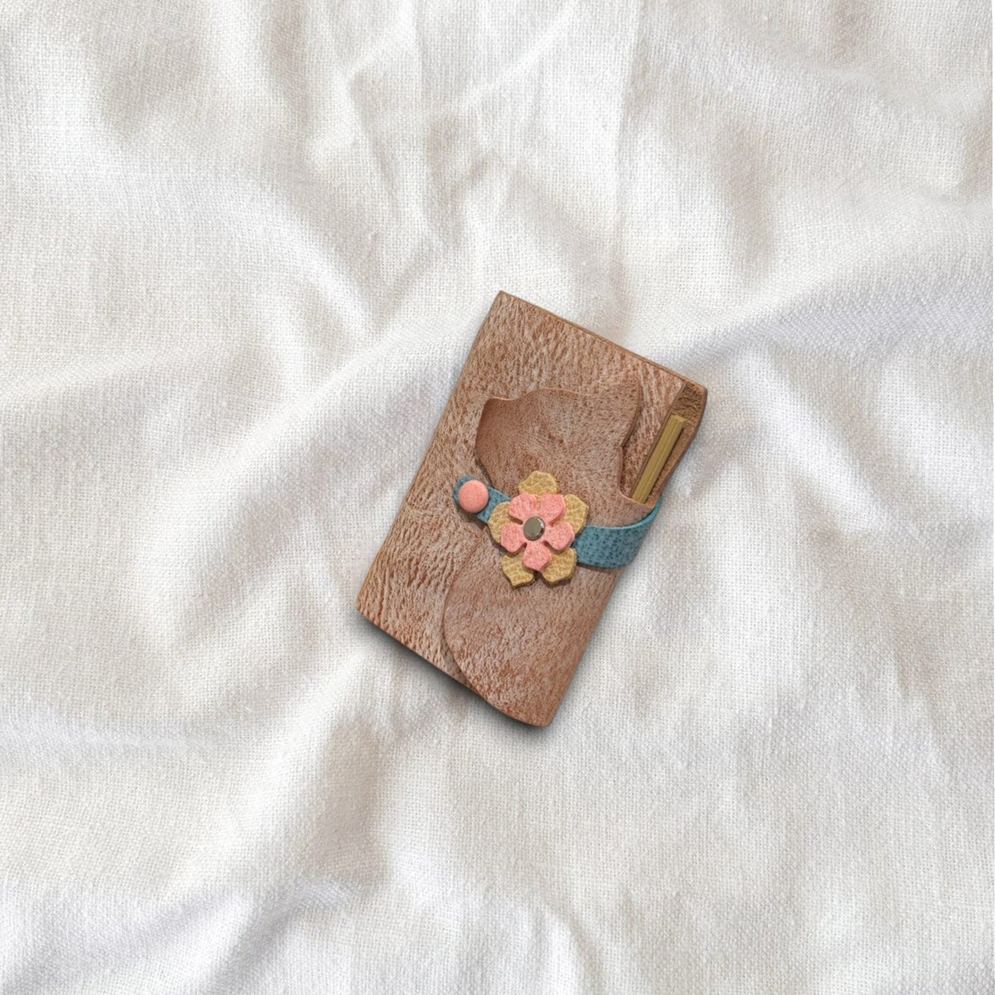 Kitty Leather Journal - A7 - Made by Frey