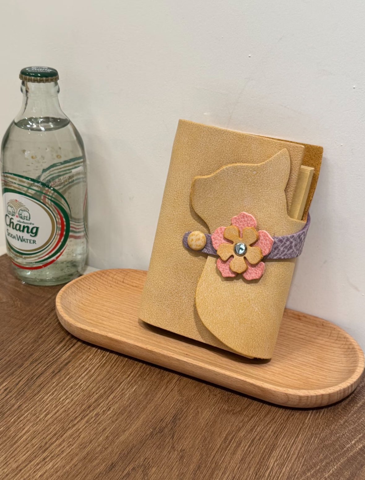 Kitty Leather Journal - A7 - Made by Frey
