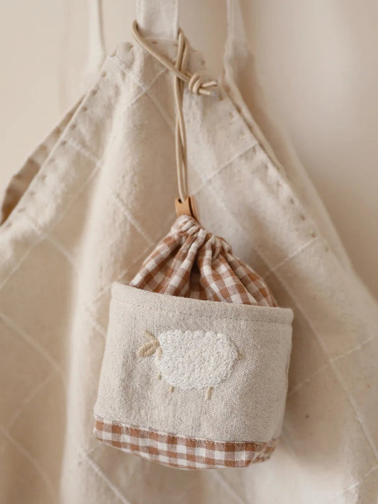 Little Lamb Bag Charm Storage Pouch - Made by Frey