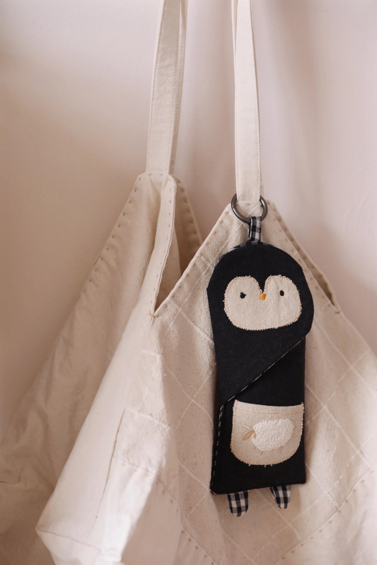 Penguin Sunglass & Eyeglass Pouch – Pen Bag & Bag Charm for Travel & Everyday - Made by Frey