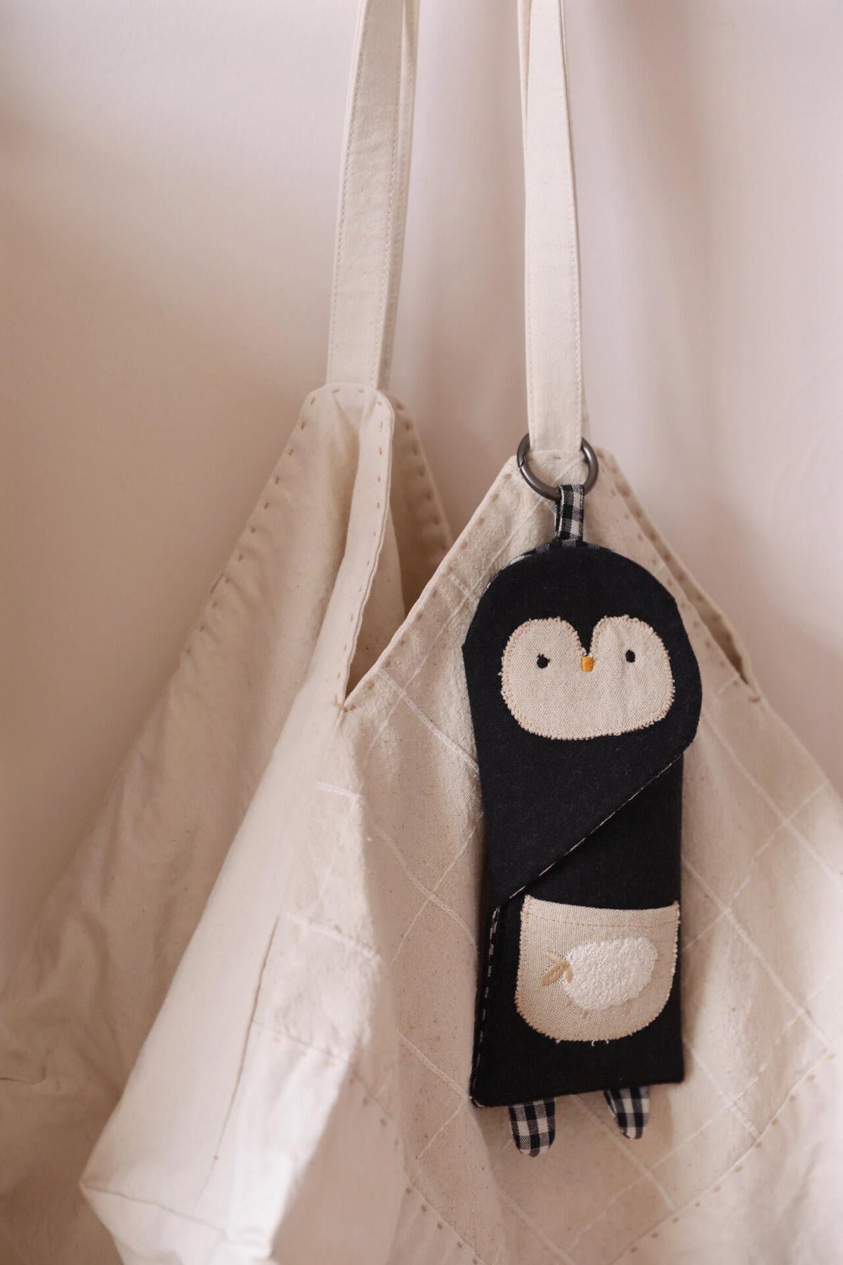 Penguin Sunglass & Eyeglass Pouch – Pen Bag & Bag Charm for Travel & Everyday - Made by Frey