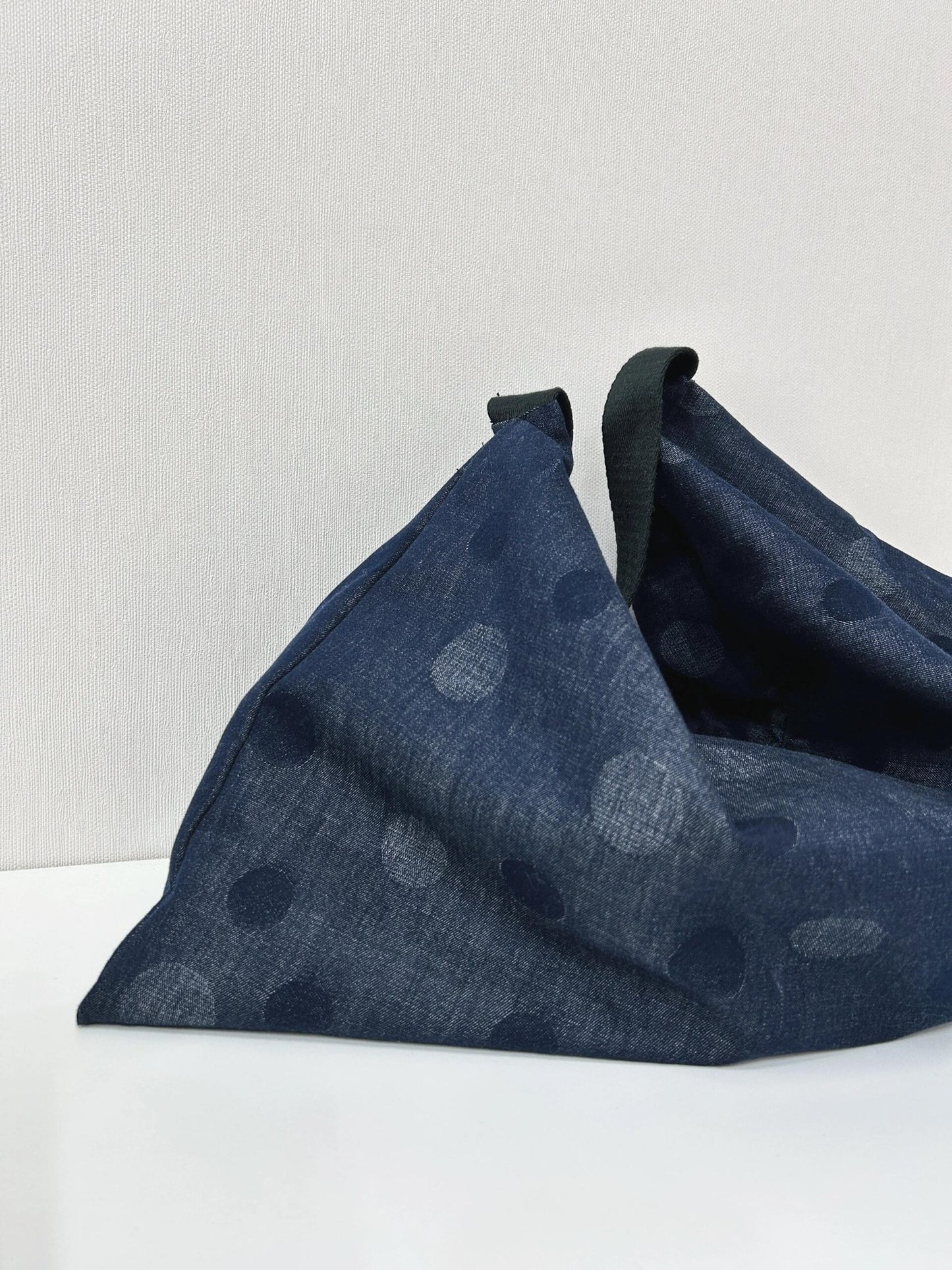 Polka Dot Denim Hobo Bag - Made by Frey