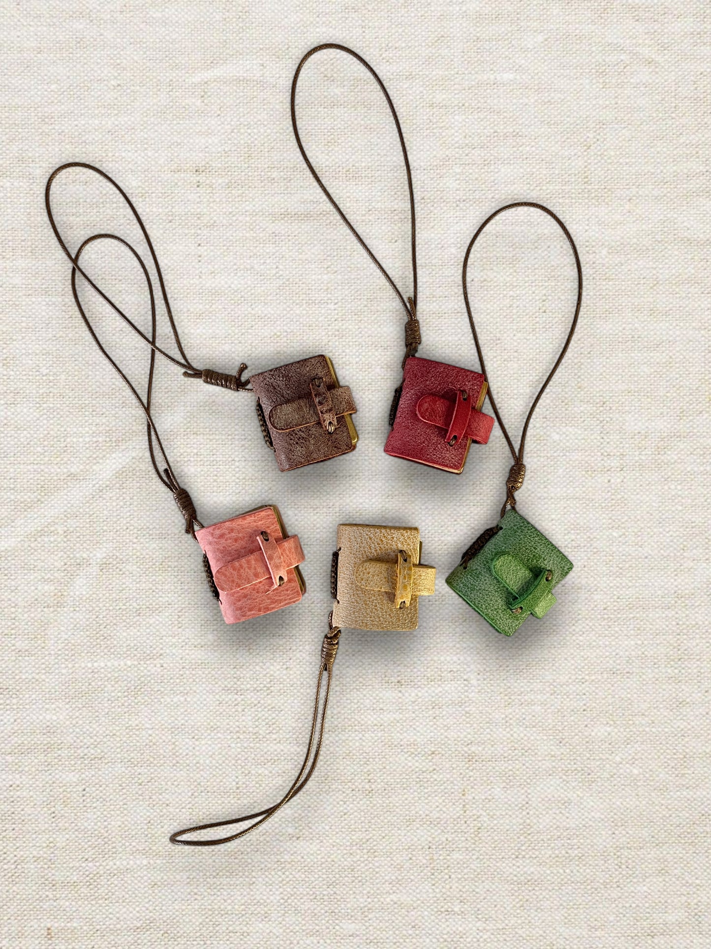 Handmade Mini Leather Notebook Charm