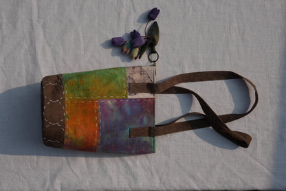 Hand-Stitched Bucket Tote with Lily Charm