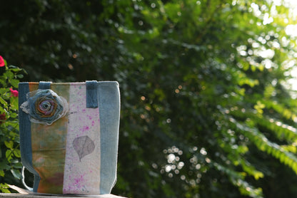 Patchwork Rose Bucket Tote