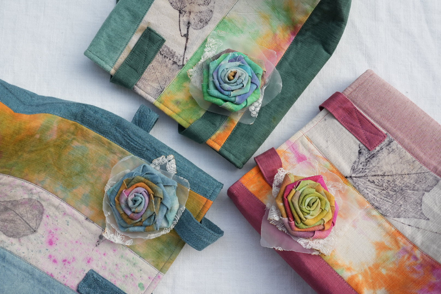 Patchwork Rose Bucket Tote