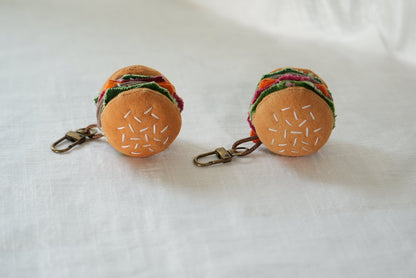 One-Bite Burger 🍔 Handmade Bag Charm