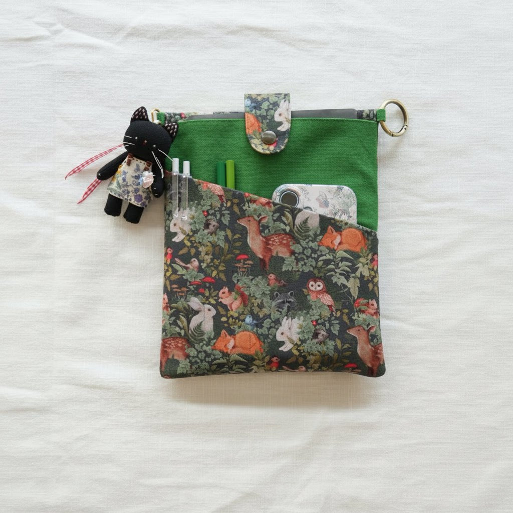 Animal Print Book & Journal Sleeve with Pocket - Made by Frey