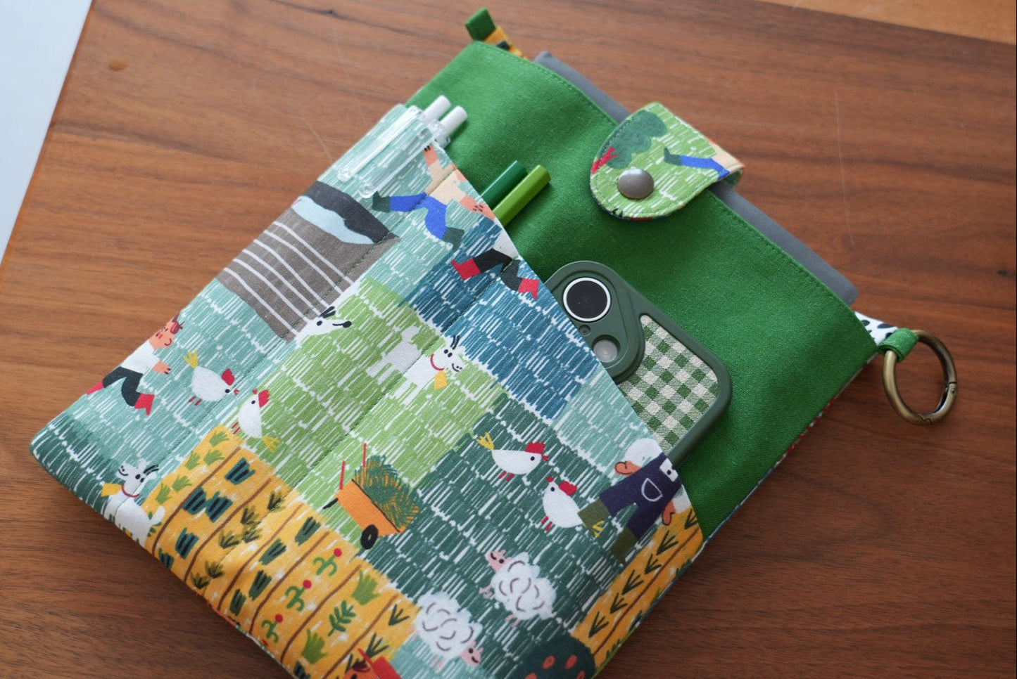 Animal Print Book & Journal Sleeve with Pocket - Made by Frey
