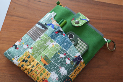 Animal Print Book & Journal Sleeve with Pocket - Made by Frey