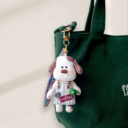 Artist Doggy Charm – Handmade Mini Dog Bag Charm - Made by Frey