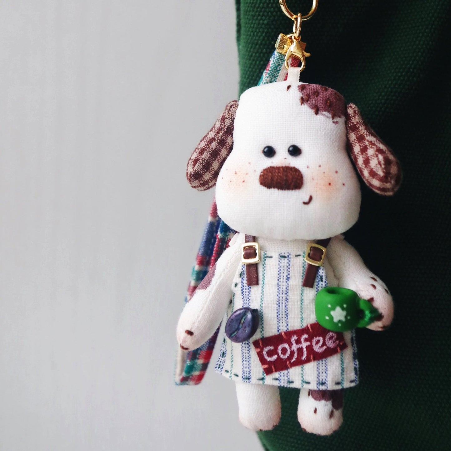 Artist Doggy Charm – Handmade Mini Dog Bag Charm - Made by Frey