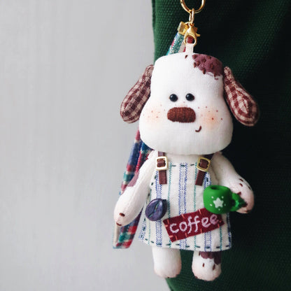 Artist Doggy Charm – Handmade Mini Dog Bag Charm - Made by Frey