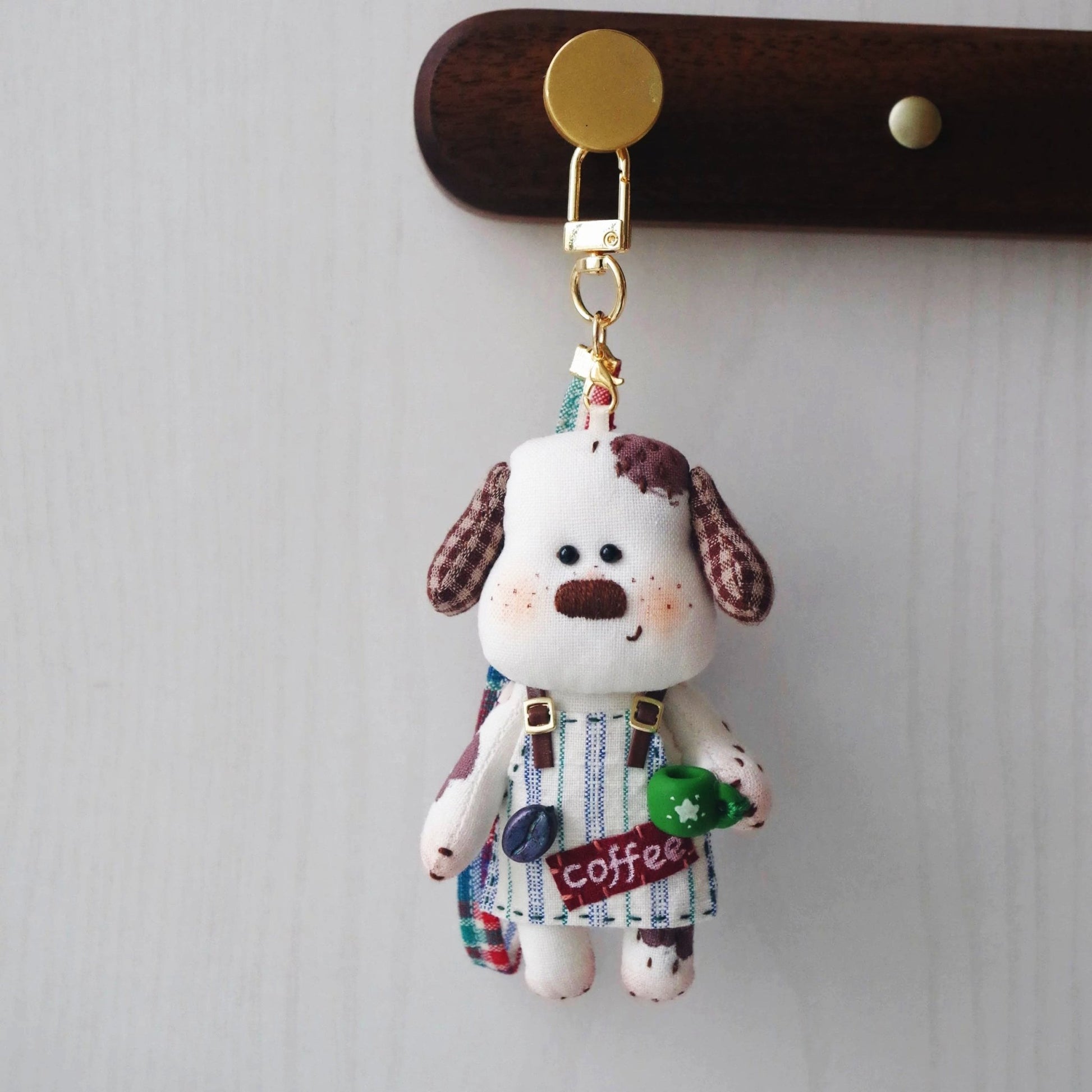 Artist Doggy Charm – Handmade Mini Dog Bag Charm - Made by Frey