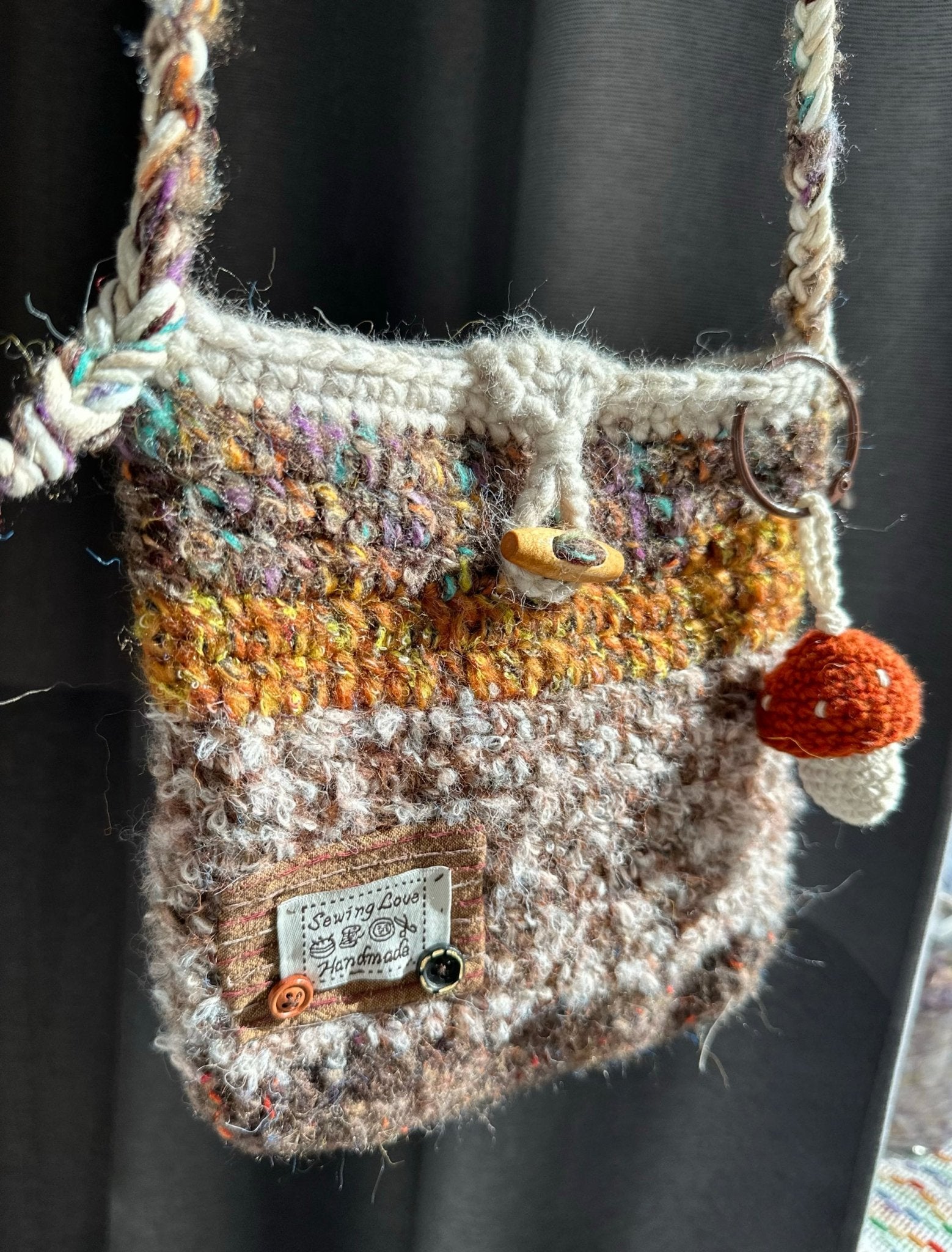 Autumn - Inspired Mushroom Crossbody Bag - Made by Frey