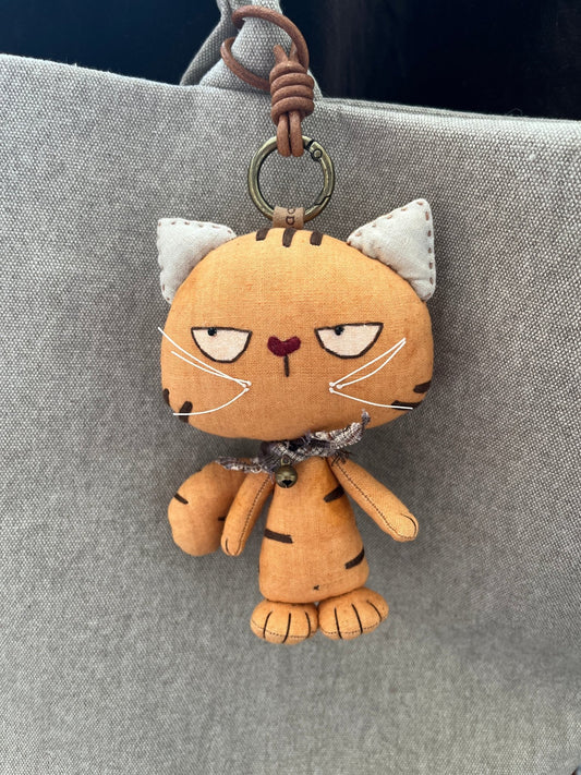 Big, Bold, Grumpy Cat Fabric Charm - Made by Frey