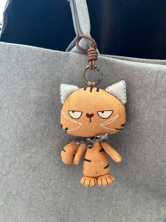 Big, Bold, Grumpy Cat Fabric Charm - Made by Frey