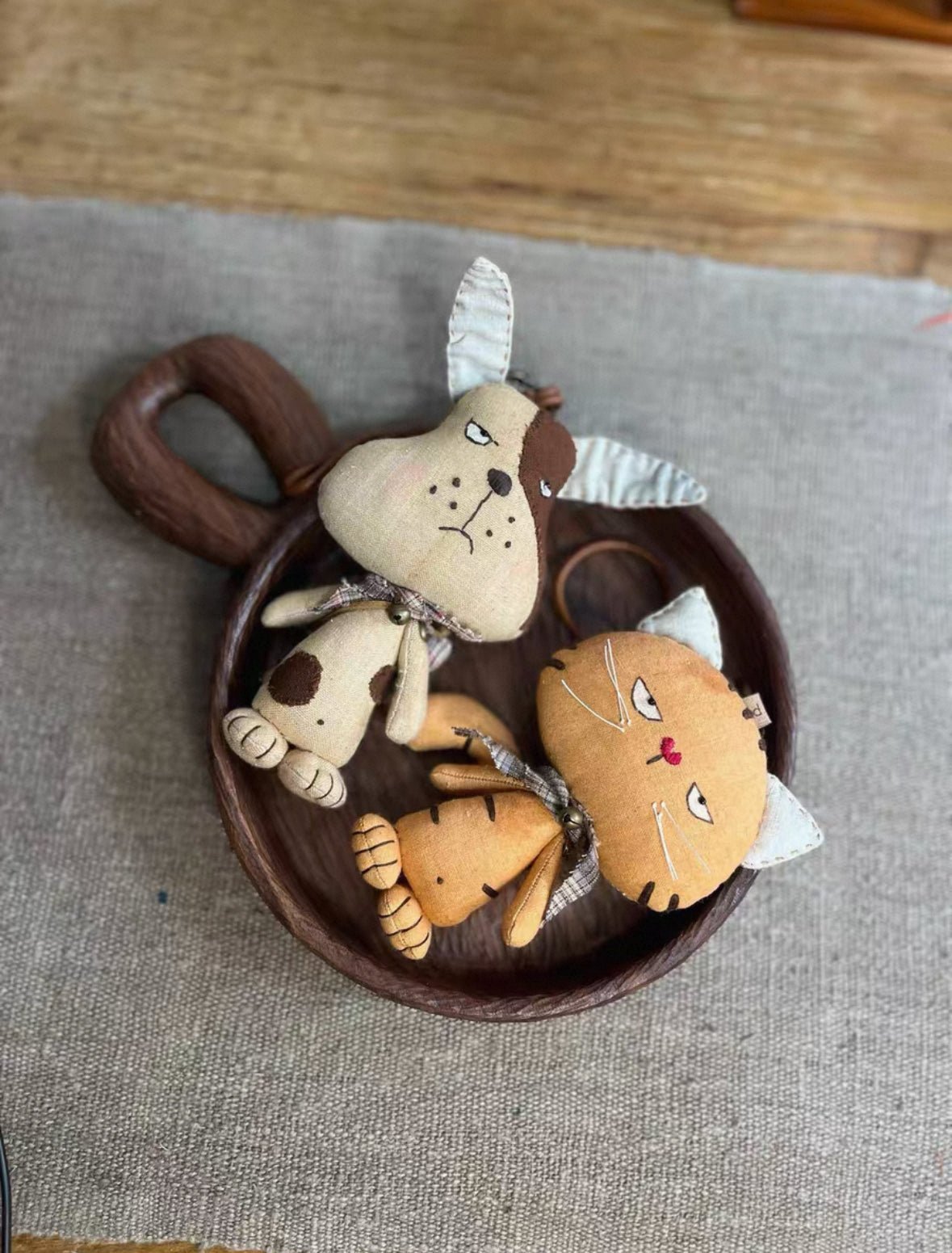 Big, Bold, Grumpy Cat/Dog Bag Charm - Made by Frey